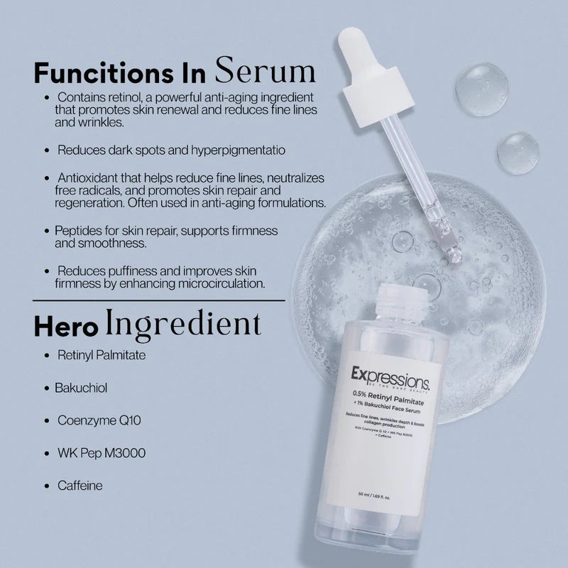 Retinyl Palmitate + Bakuchiol Anti-Aging Face Serum