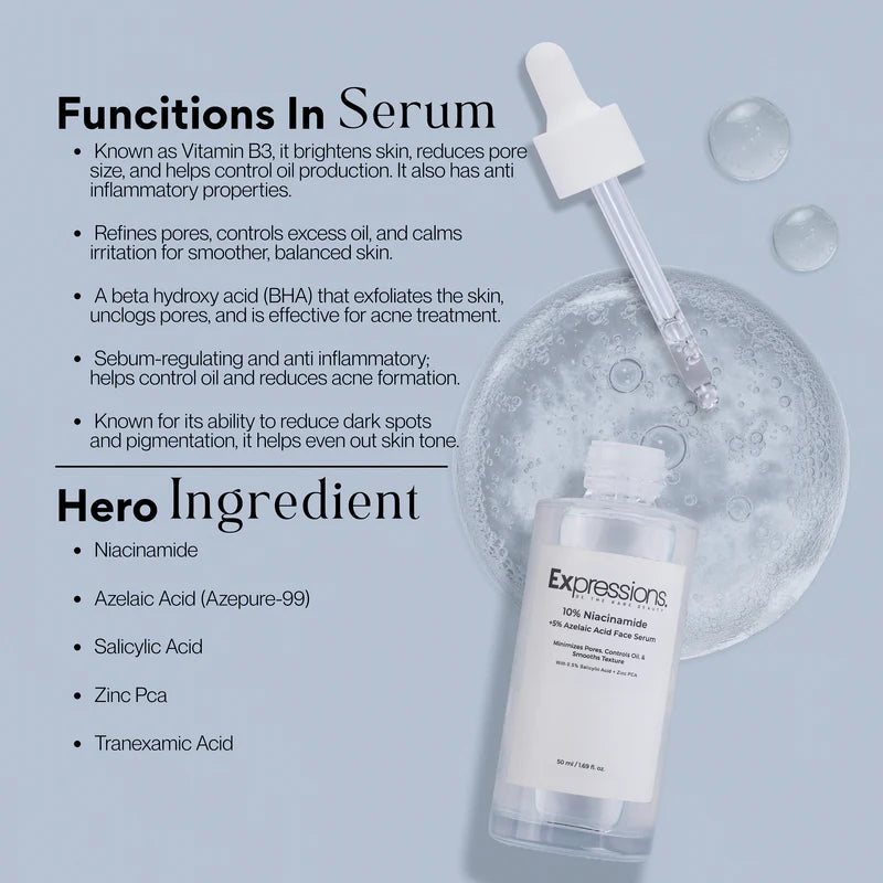 Niacinamide + Azelaic Acid Anti-Acne Face Serum