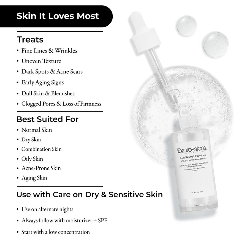 Retinyl Palmitate + Bakuchiol Anti-Aging Face Serum